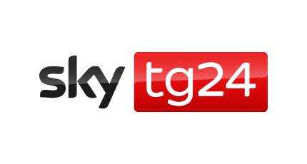 la stampa sky tg24 parla del luxury camp at union lido, logo